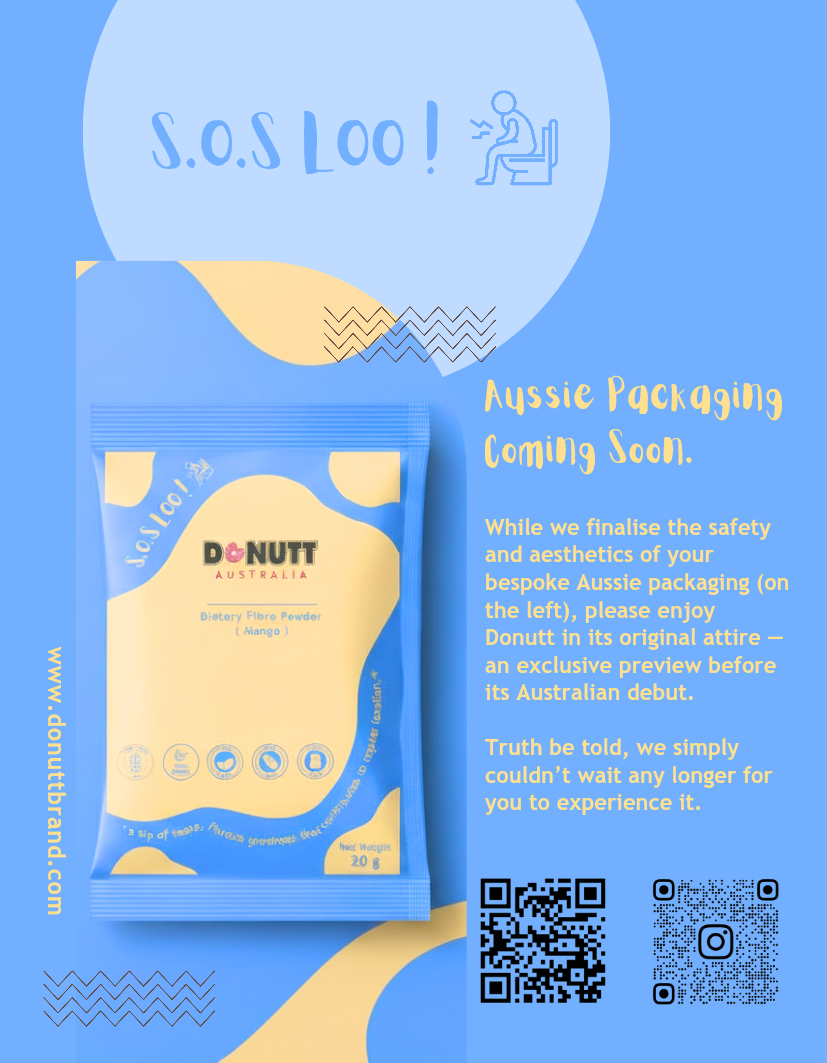 {DONUTT by S.O.S LOO!} Dietary Fibre Powder (Mango) - 10 sachets/box